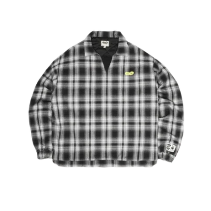 Plaid Quilted Shirt – Black/Grey