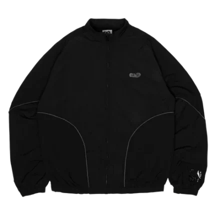 Rippled Nylon Jacket – Black