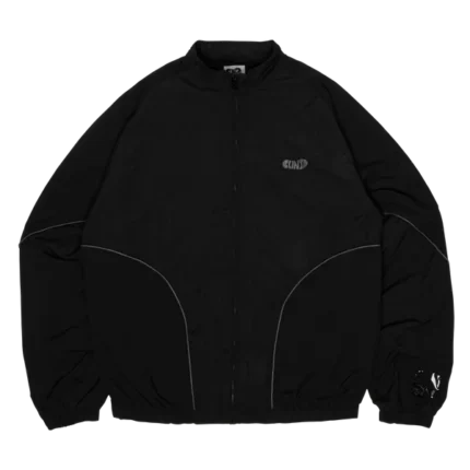 Rippled Nylon Jacket - Black