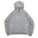 Fleece Panel Hoodie- Grey