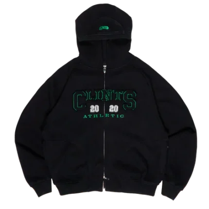 Heritage Cotton Hoodie – Black/ Green